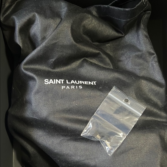 Saint Laurent Charcoal Metallic Heels Elegant Design - Picture 8 of 10